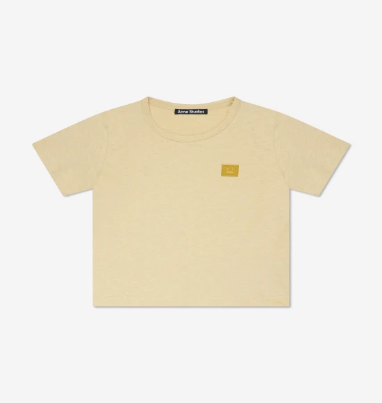 Trẻ em Mini Nash Face Logo Patch T-Shirt màu vàng
